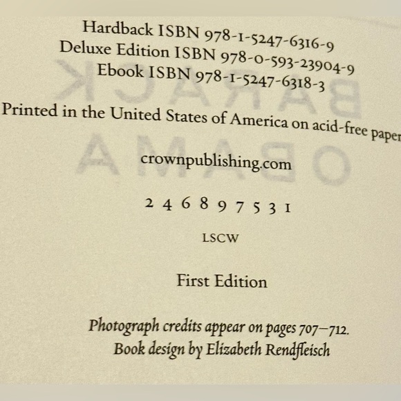 A Promised Land Barack Obama HBDJ First Edition Presidential Biography Book - Picture 5 of 16